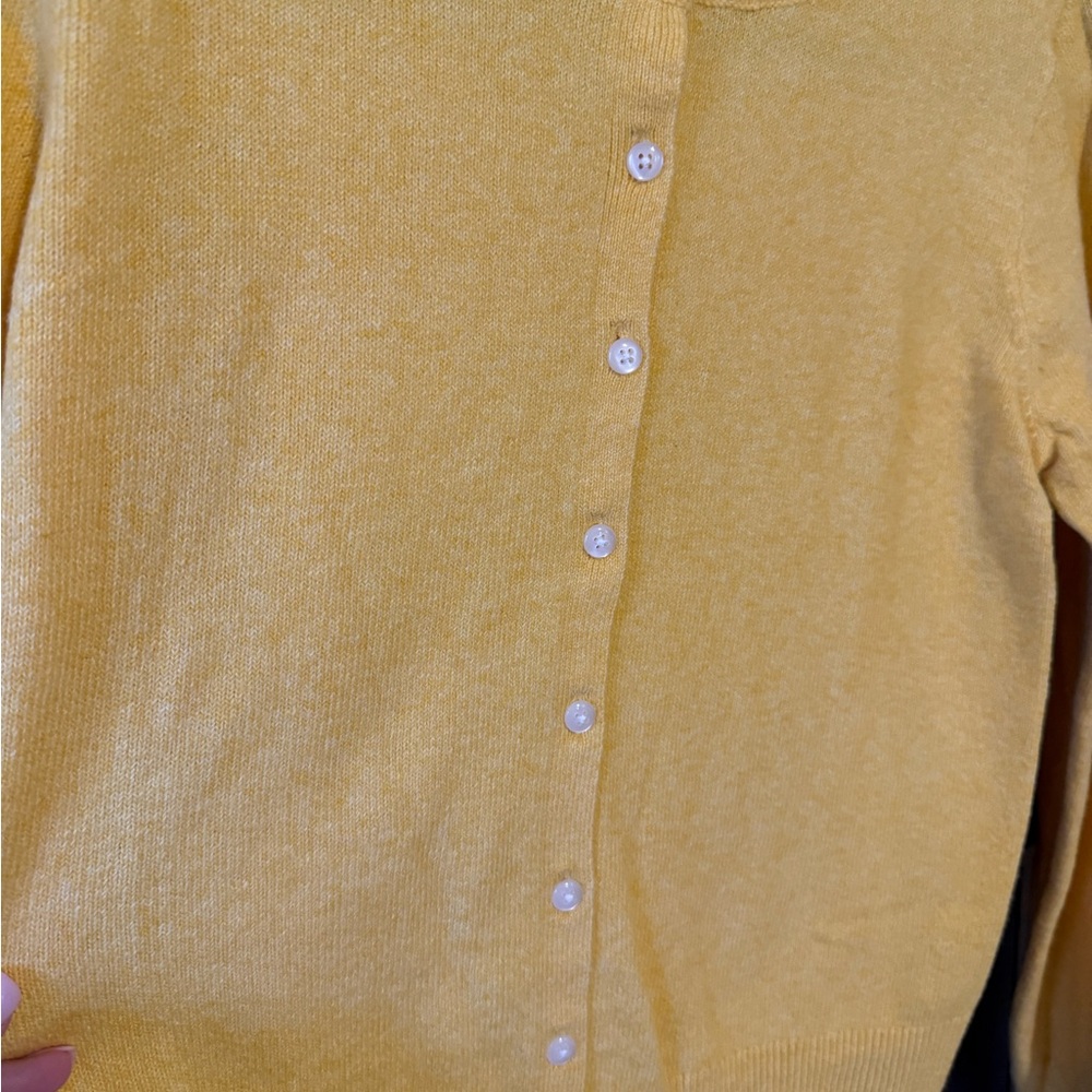 Old Navy Yellow Button-Up Cardigan Sweater - Picture 2 of 7